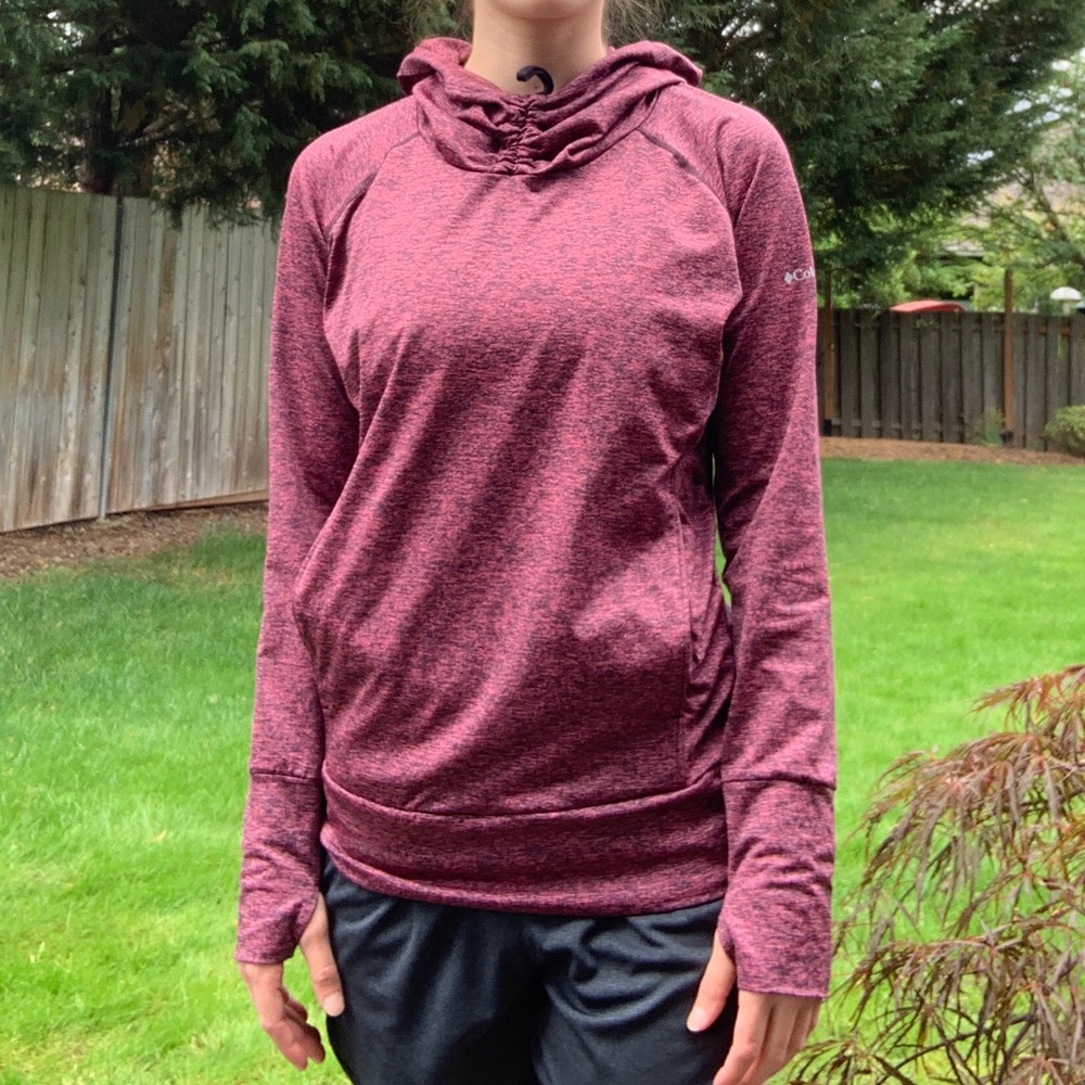 Columbia Sportswear pink and black sweatshirt top